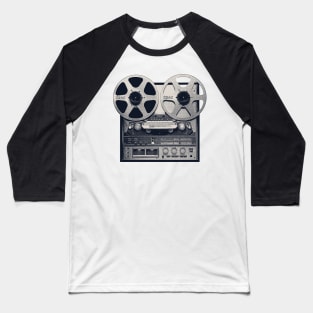 Vintage Reel To Reel Tape Player Design Baseball T-Shirt